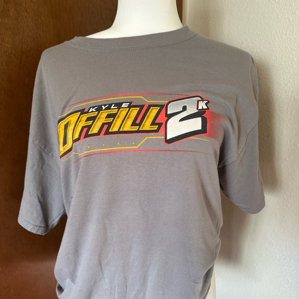 Gray Graphic T-Shirt with Bold Logo